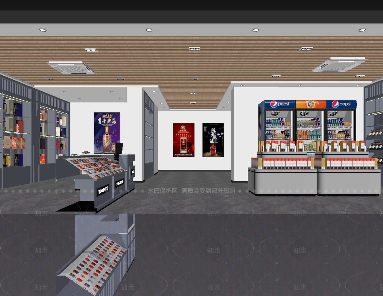 现代便利店3D模型下载【ID:1214616165】