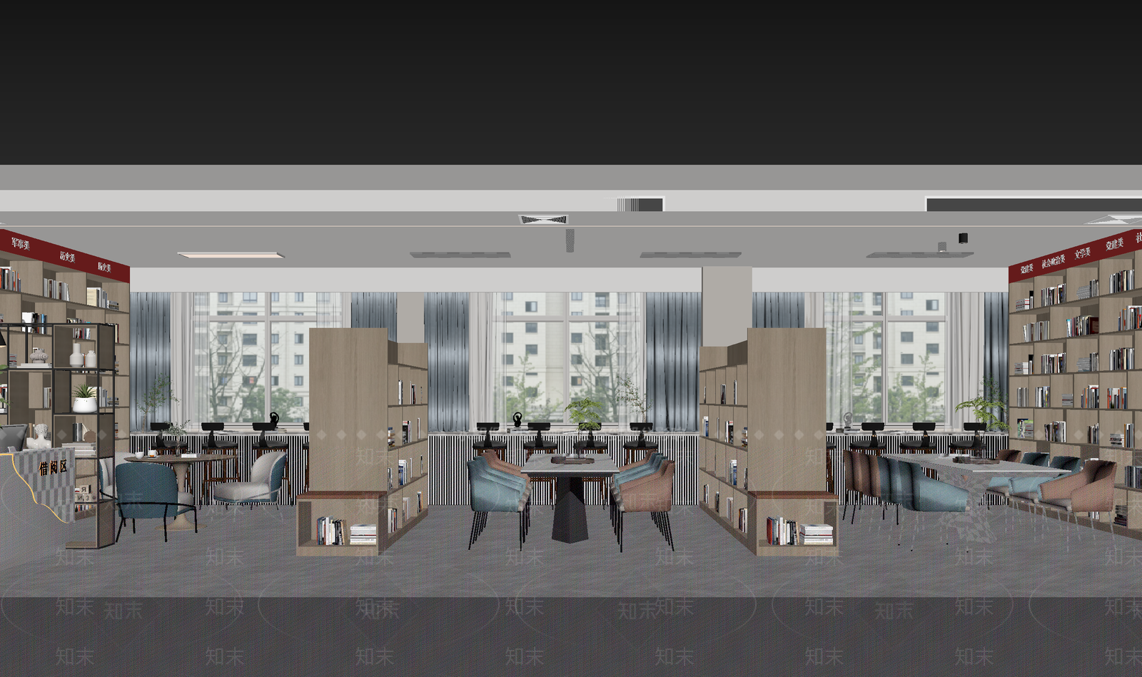 现代书店3D模型下载【ID:1214429010】