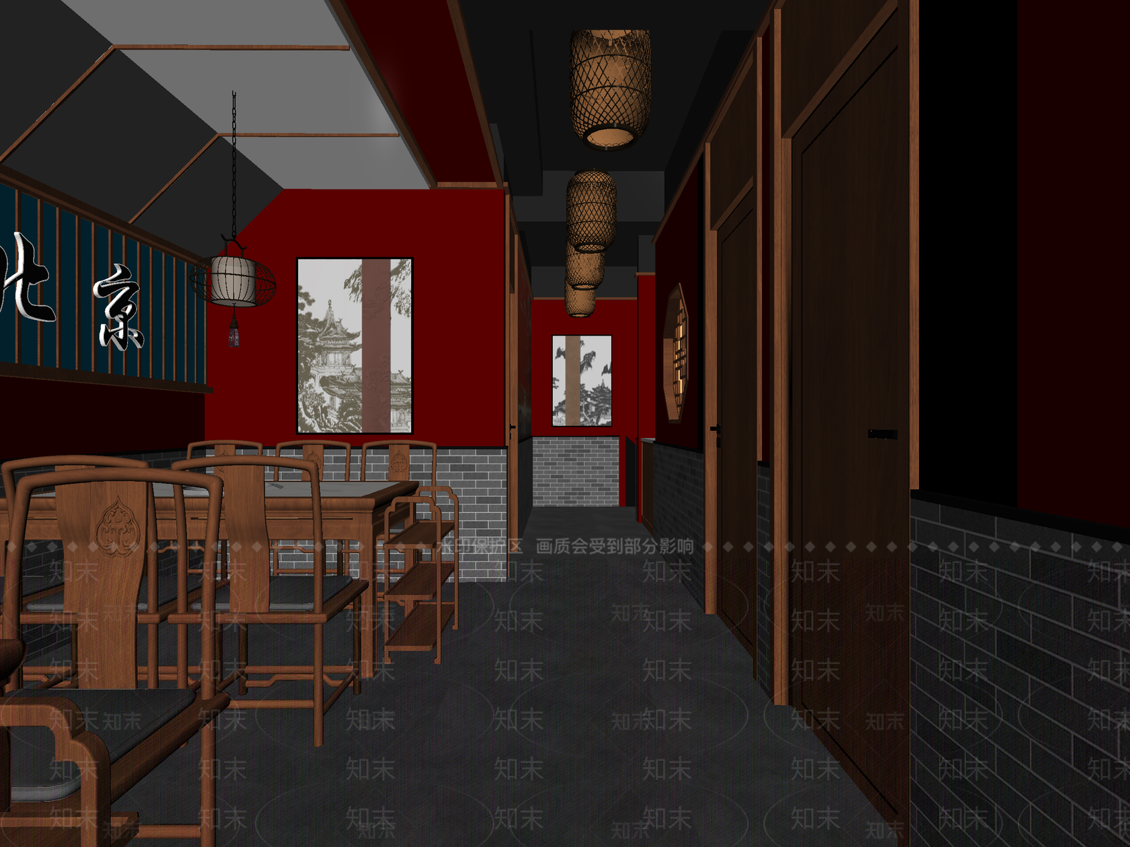中式中餐厅3D模型下载【ID:1214116511】