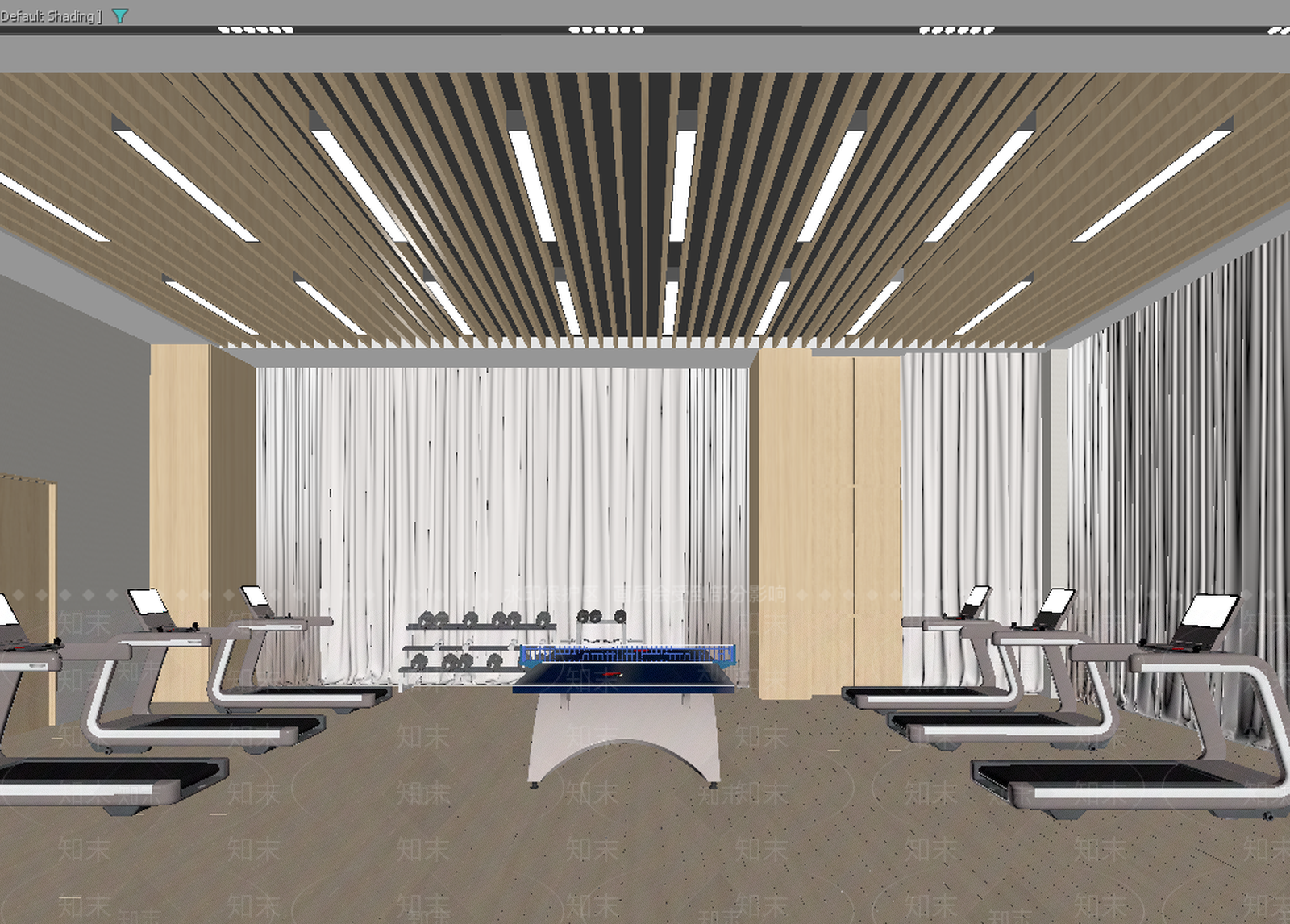现代健身房3D模型下载【ID:1213911615】