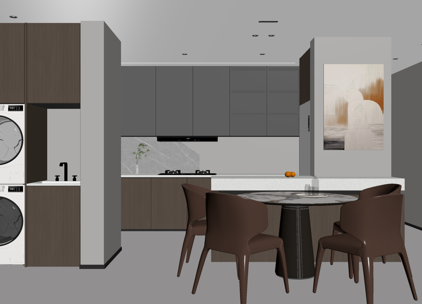 现代客餐厅3D模型下载【ID:1221713907】