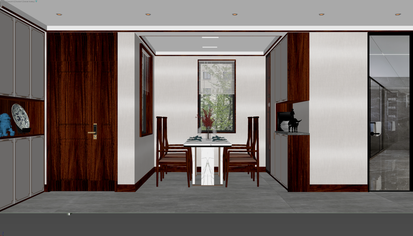 新中式家居餐厅3D模型下载【ID:1221471681】