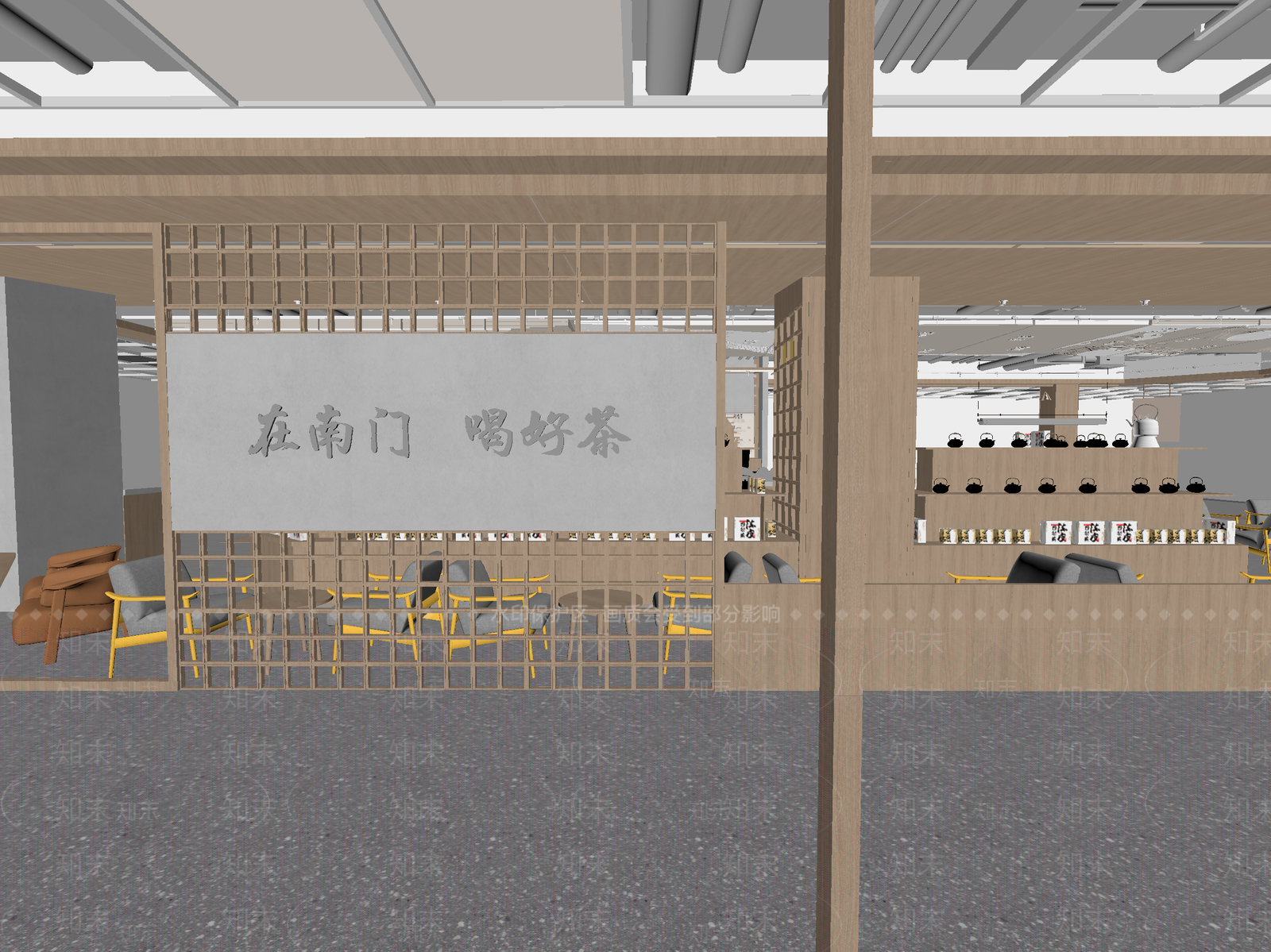 新中式茶馆3D模型下载【ID:1214332004】