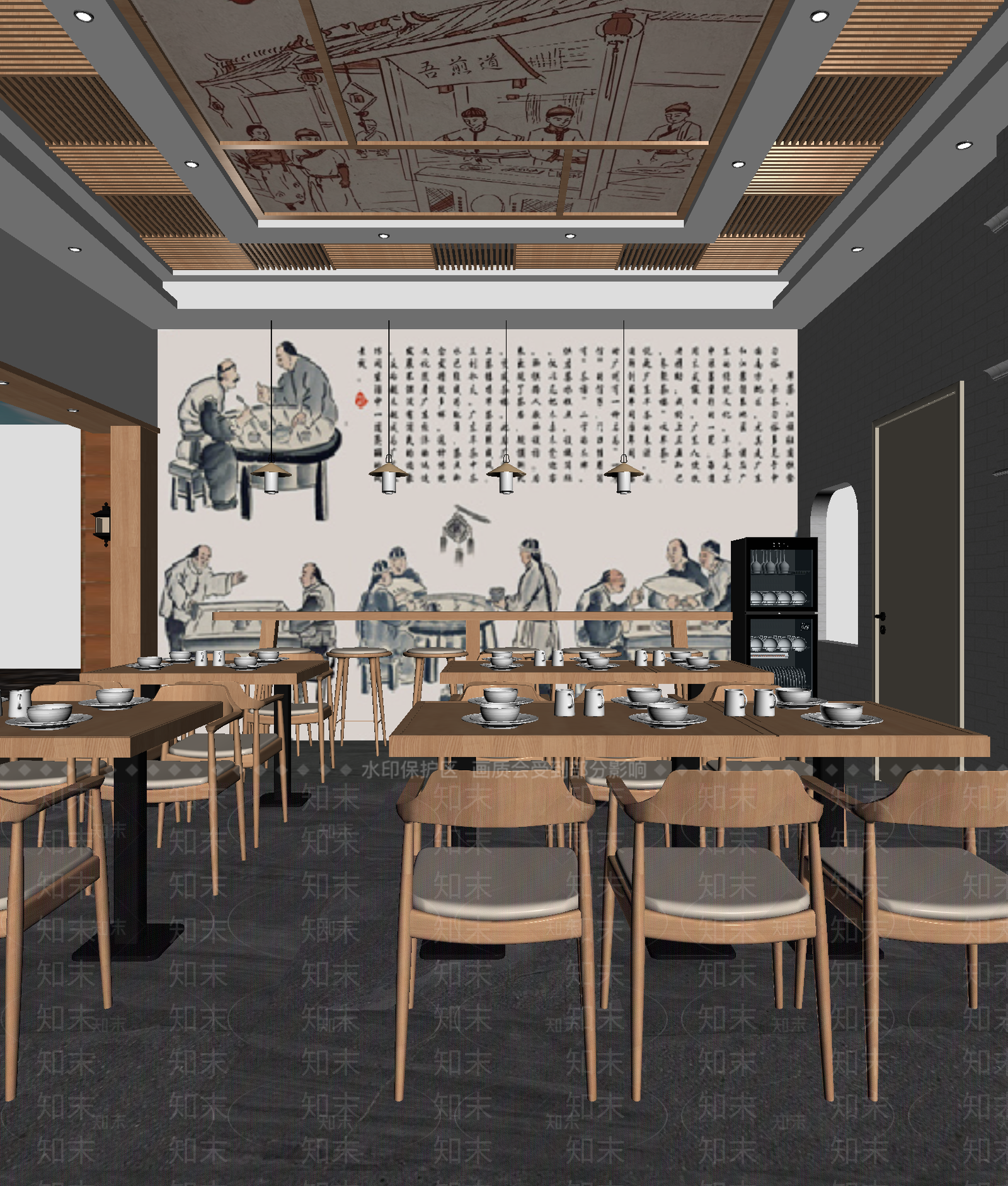 新中式茶馆3D模型下载【ID:1214135815】