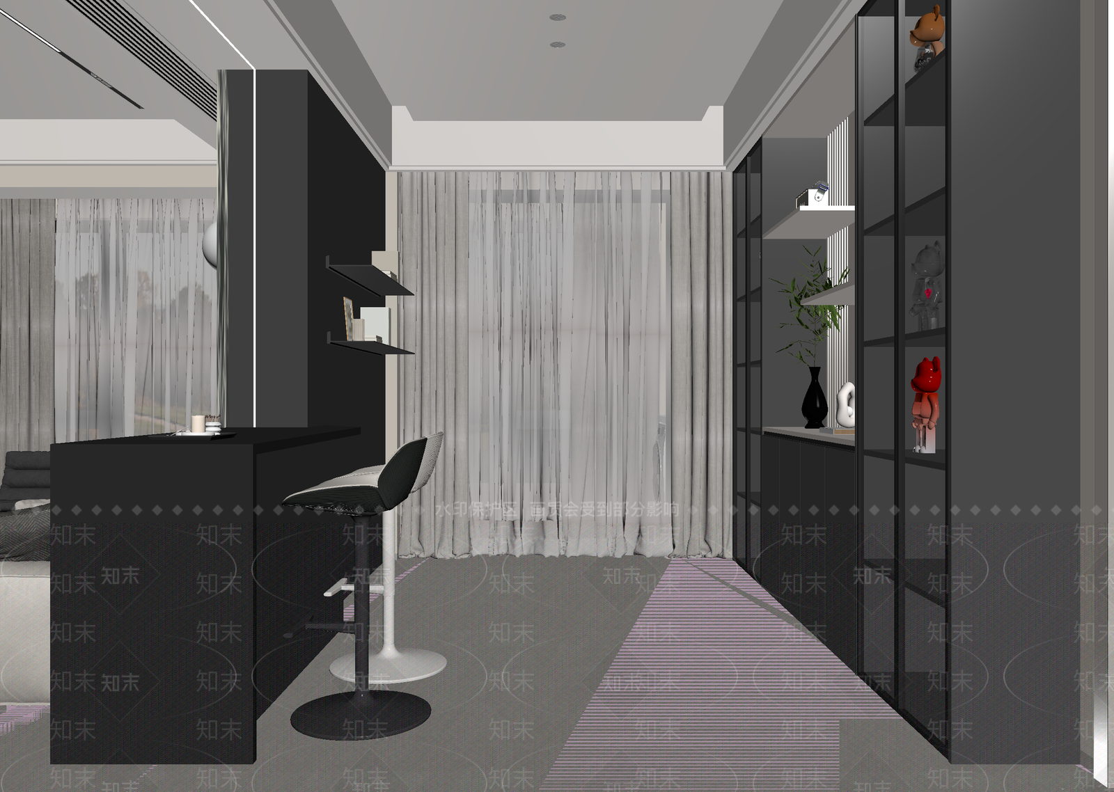 现代开放式厨房3D模型下载【ID:1215142880】