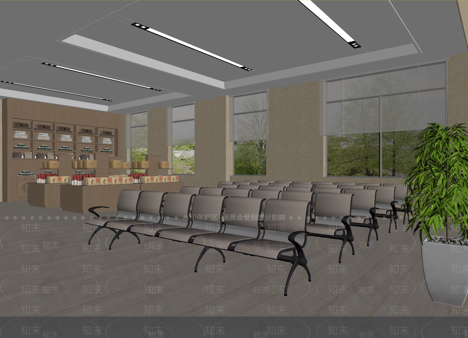 现代售楼处3D模型下载【ID:1214237467】