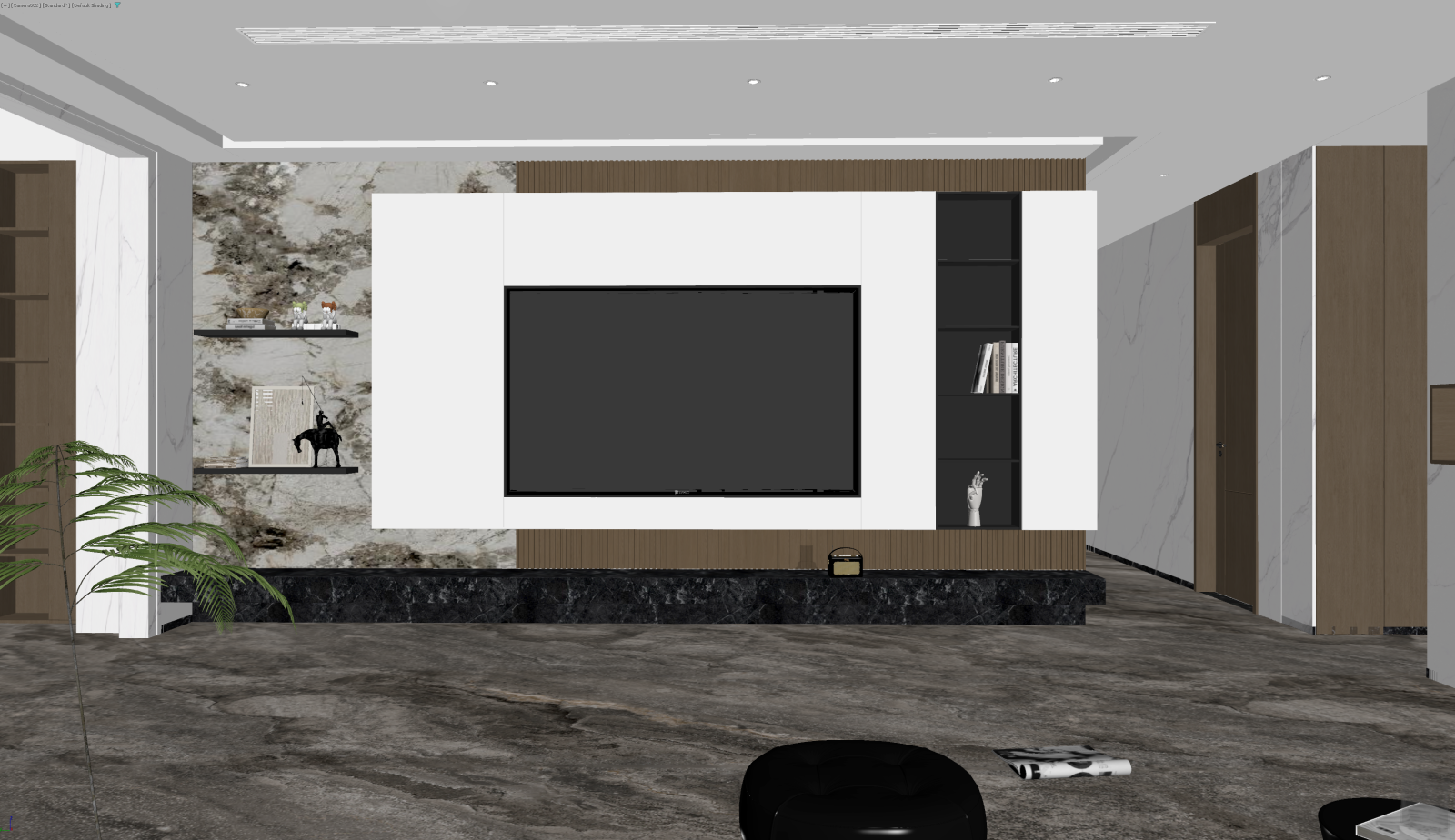 现代家居客厅3D模型下载【ID:1221640280】