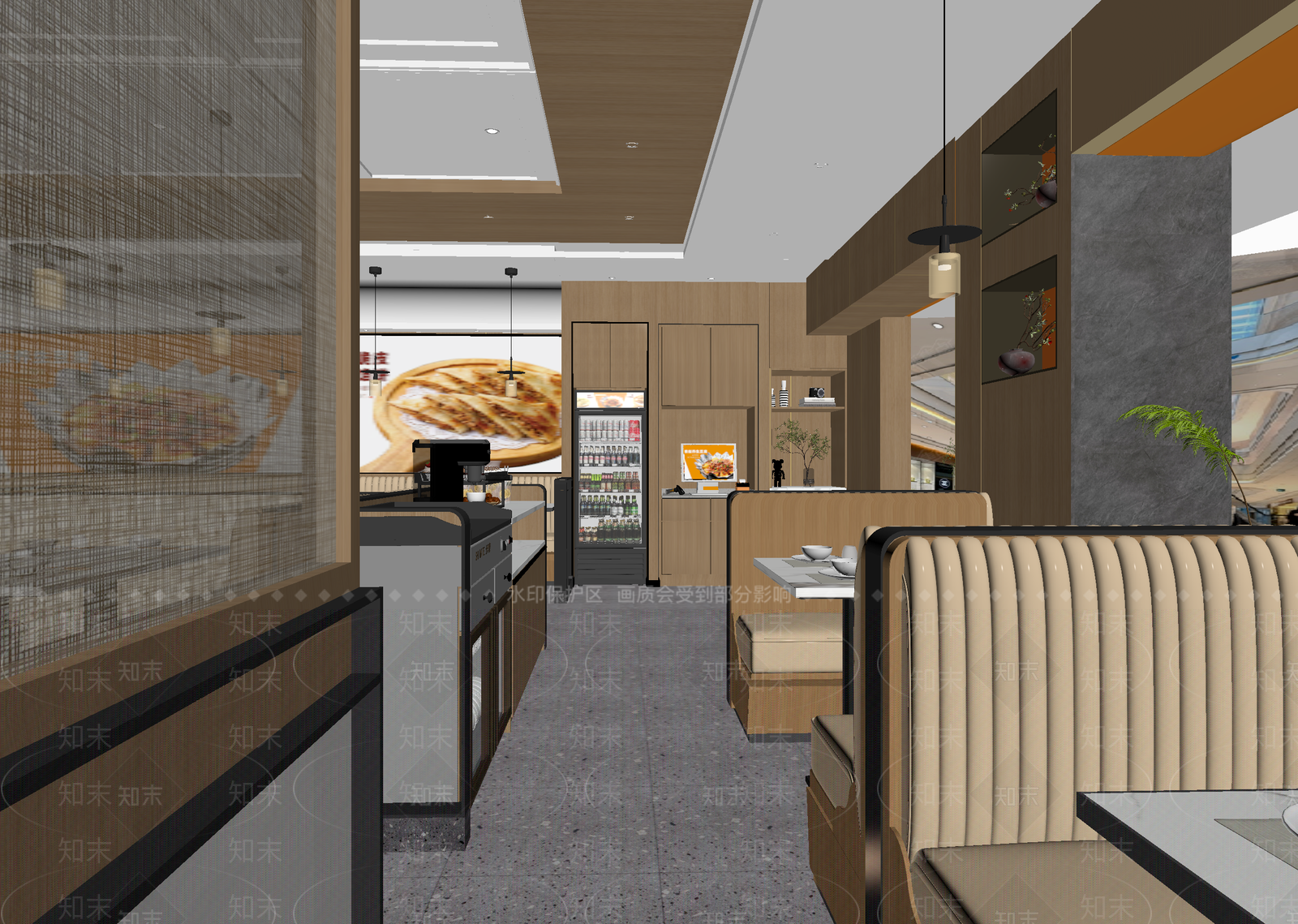 现代快餐店3D模型下载【ID:1214430514】