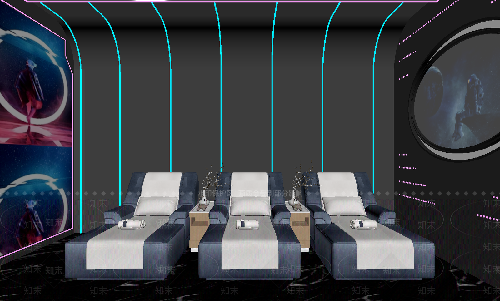 现代足浴店3D模型下载【ID:1213890229】