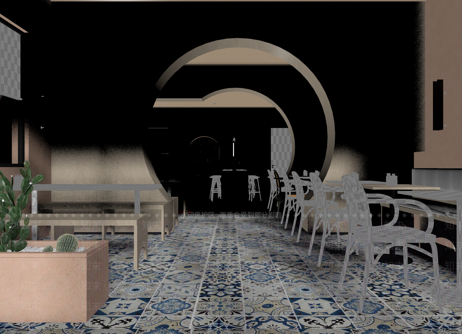 现代咖啡厅3D模型下载【ID:1214325546】
