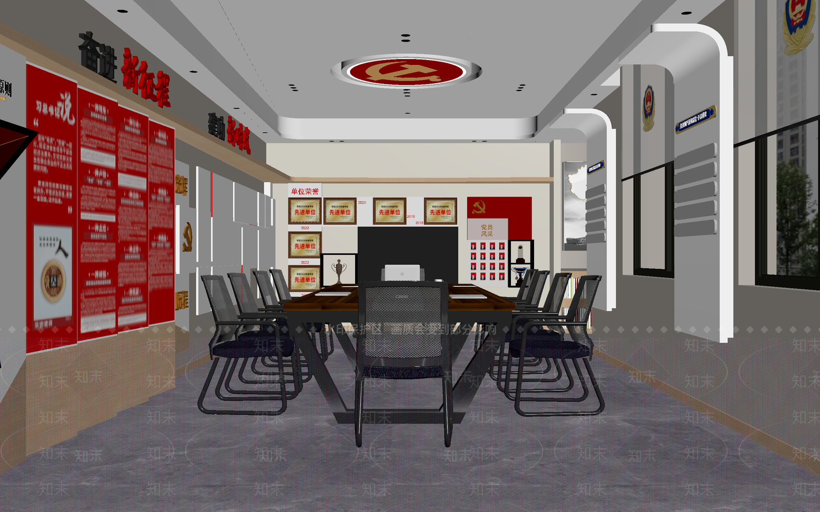 党建室3D模型下载【ID:1214099179】