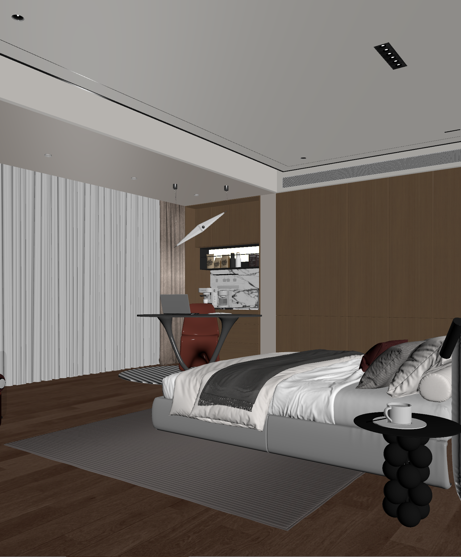现代家居卧室3D模型下载【ID:1221749421】