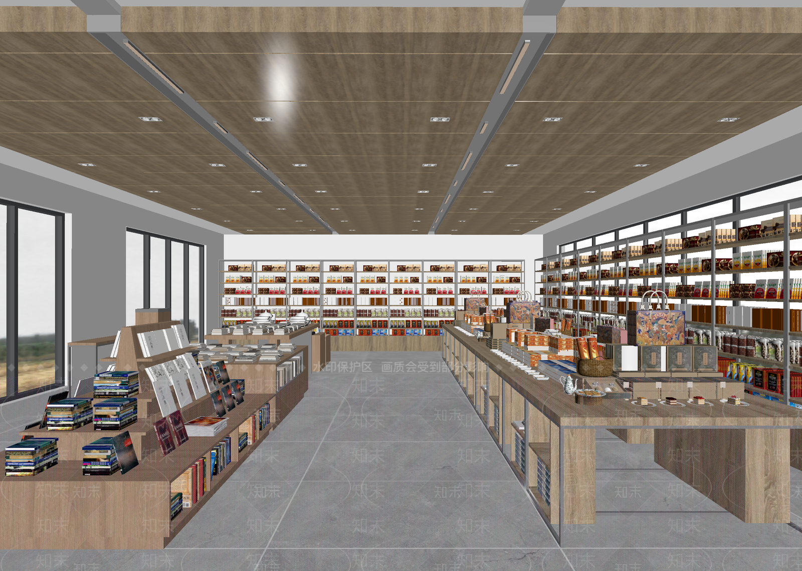 现代书店3D模型下载【ID:1214242052】