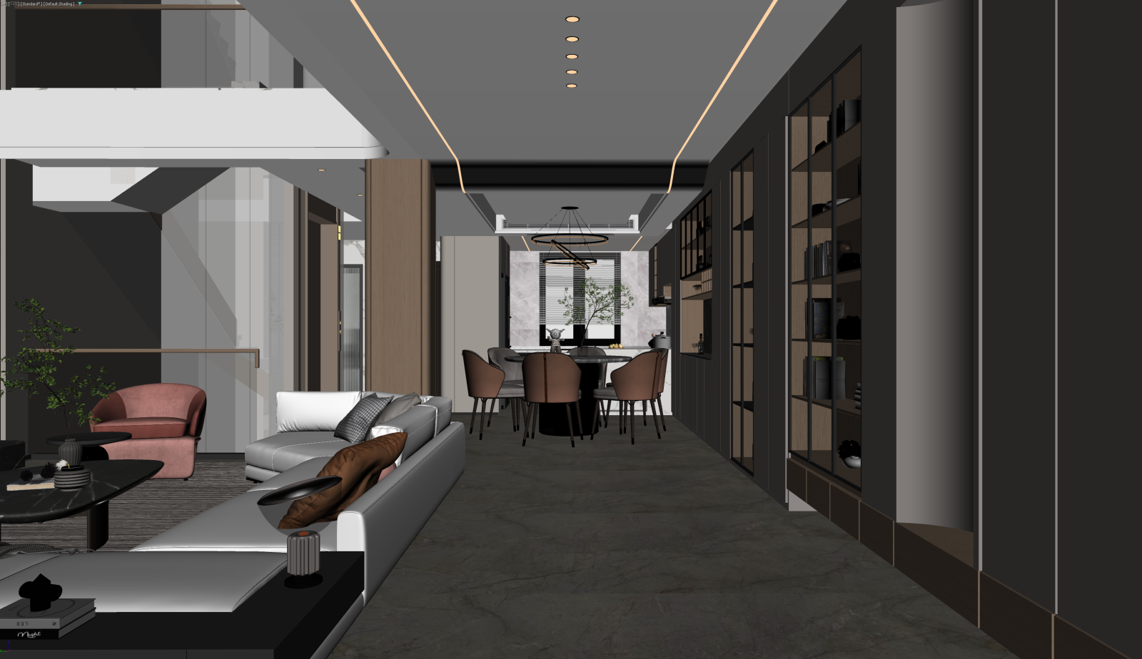现代客餐厅3D模型下载【ID:1221826066】
