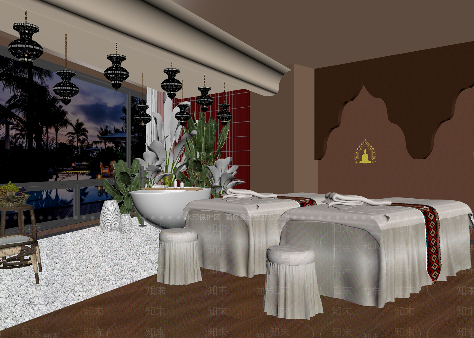 东南亚美容院3D模型下载【ID:1214421138】