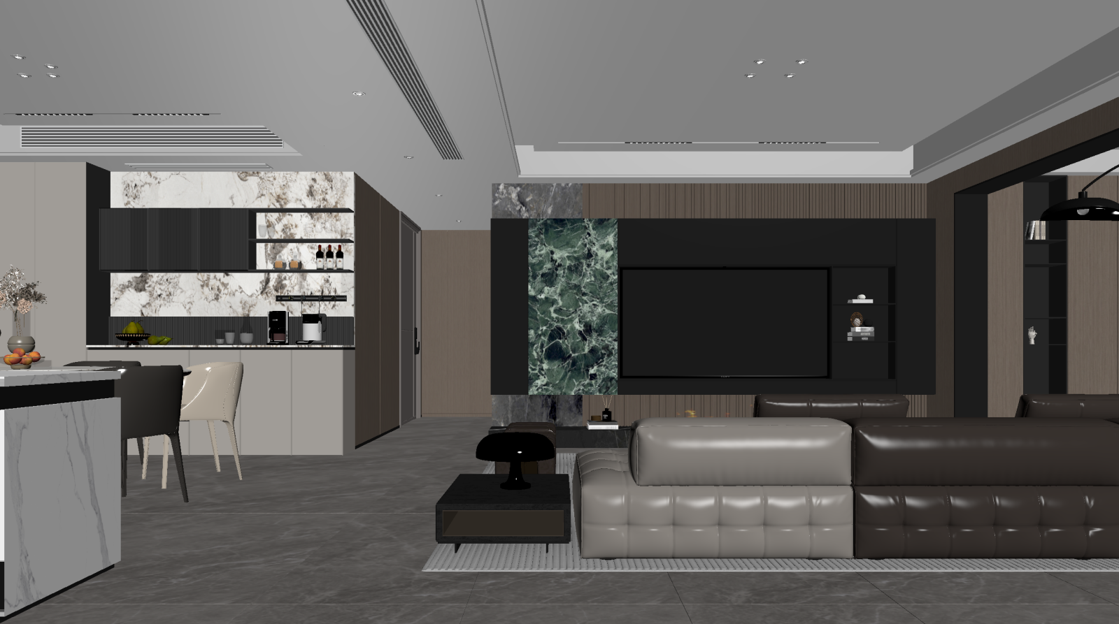 轻奢客餐厅3D模型下载【ID:1221694269】