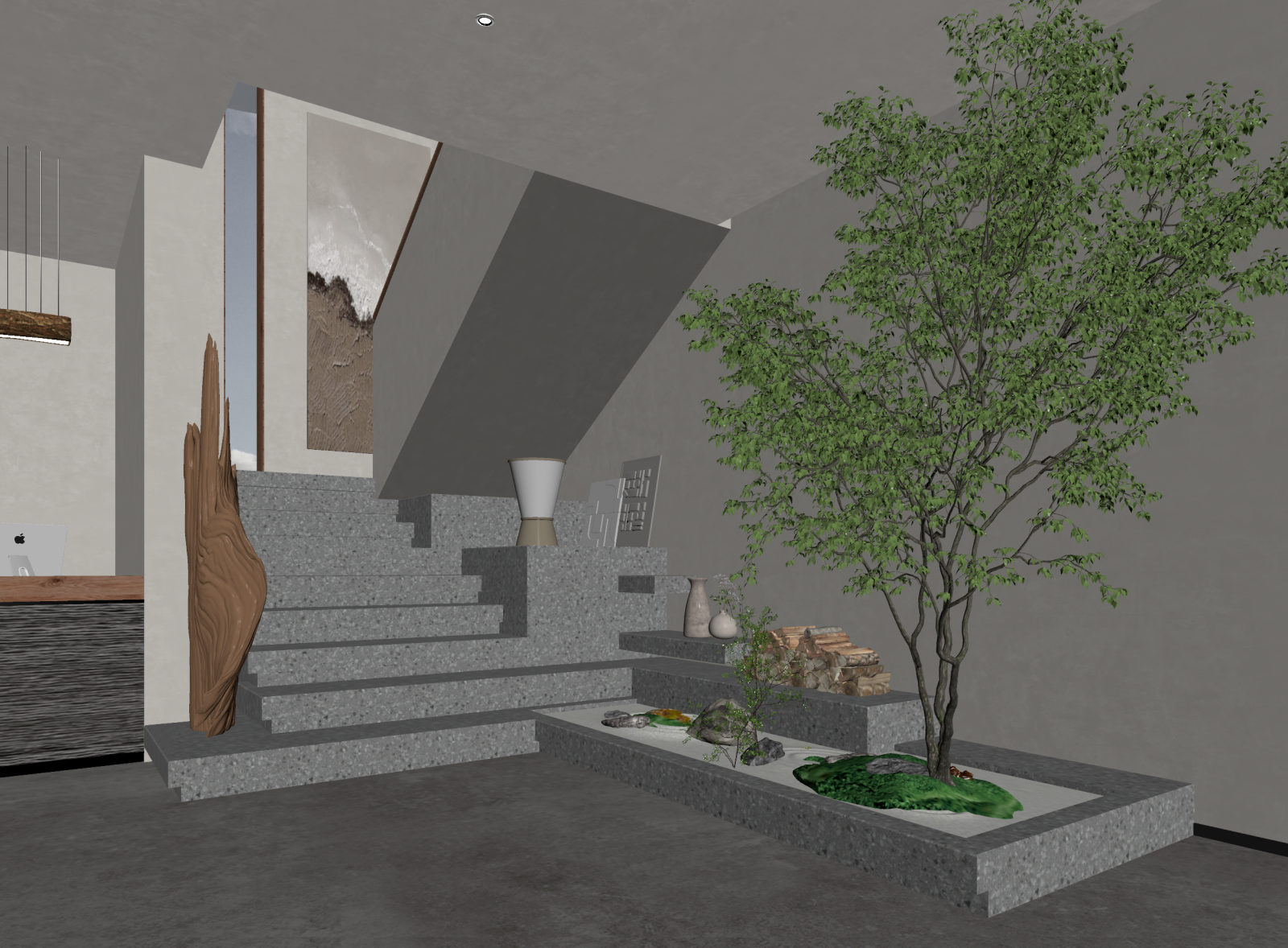 侘寂楼梯间3D模型下载【ID:1222157203】