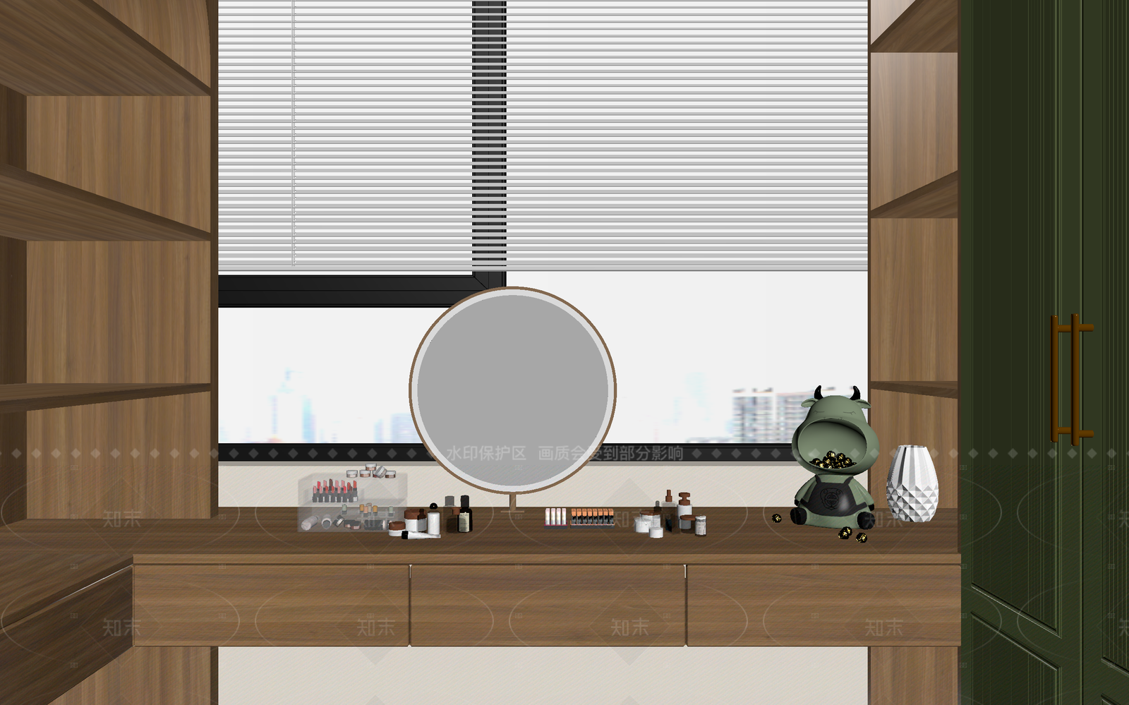 现代衣帽间3D模型下载【ID:1214613538】