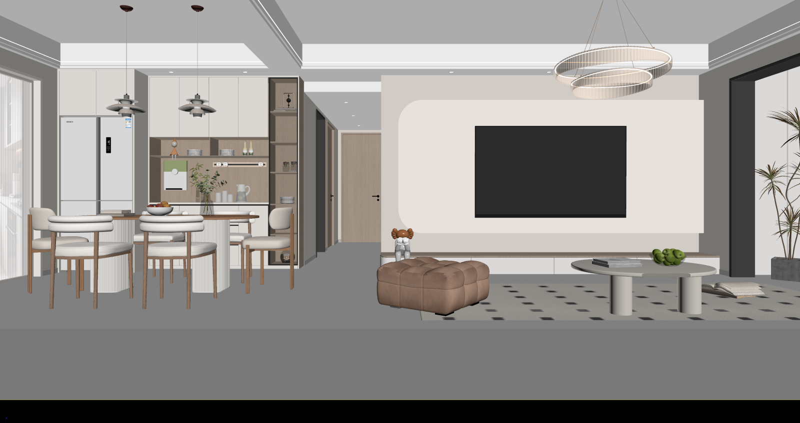 奶油客餐厅3D模型下载【ID:1221850375】