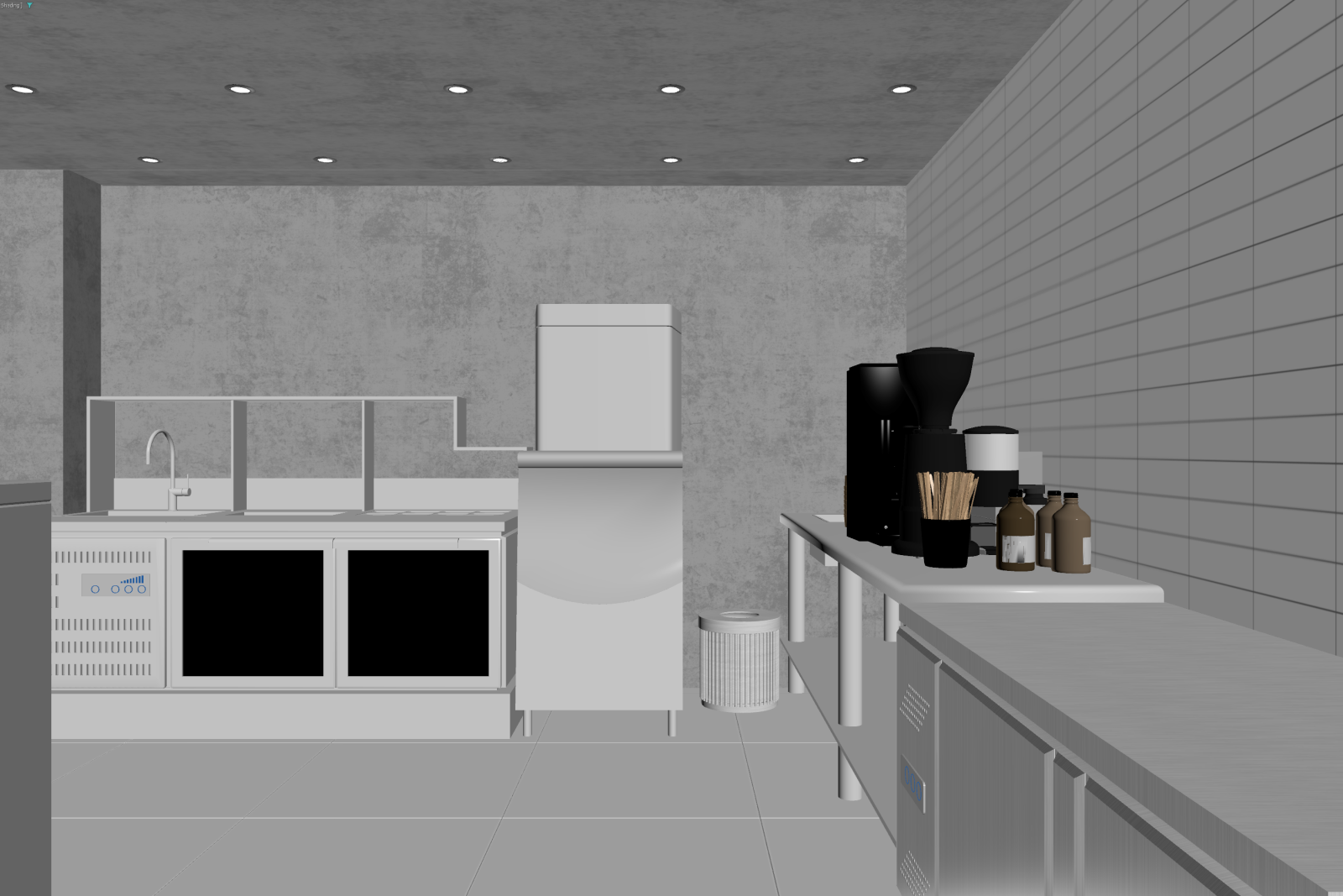 工业风后厨3D模型下载【ID:1221702492】