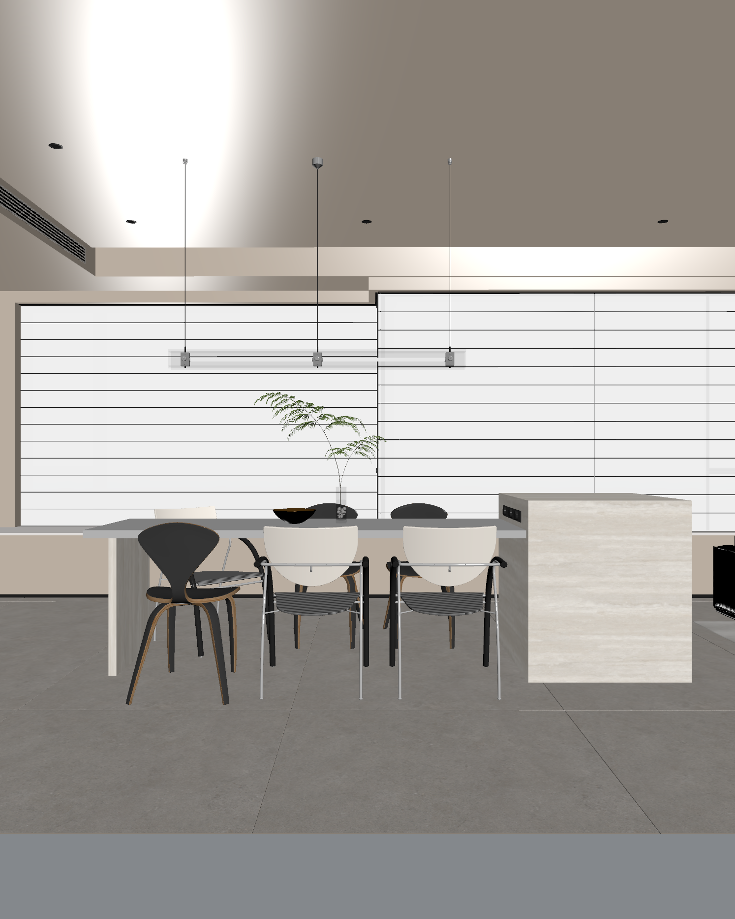 现代家居餐厅3D模型下载【ID:1221990722】
