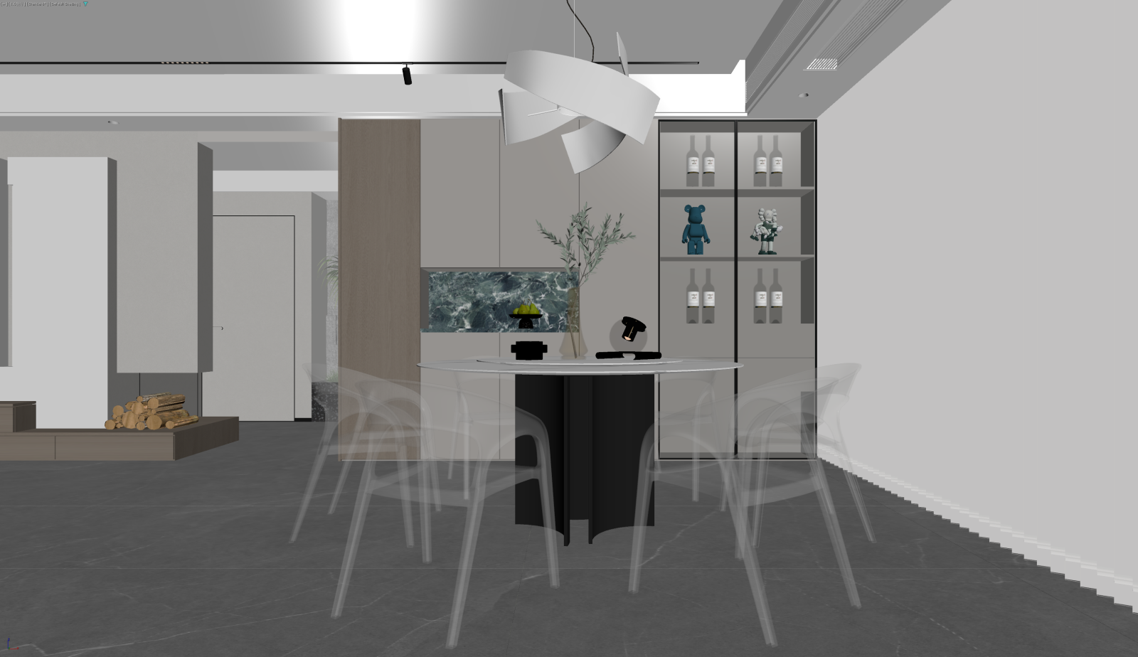 现代家居餐厅3D模型下载【ID:1222007085】