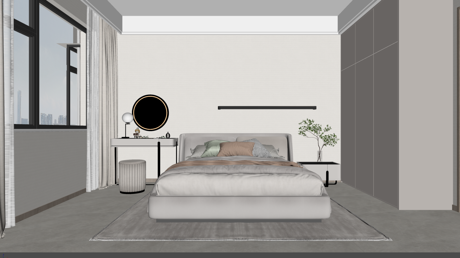现代家居卧室3D模型下载【ID:1222011251】