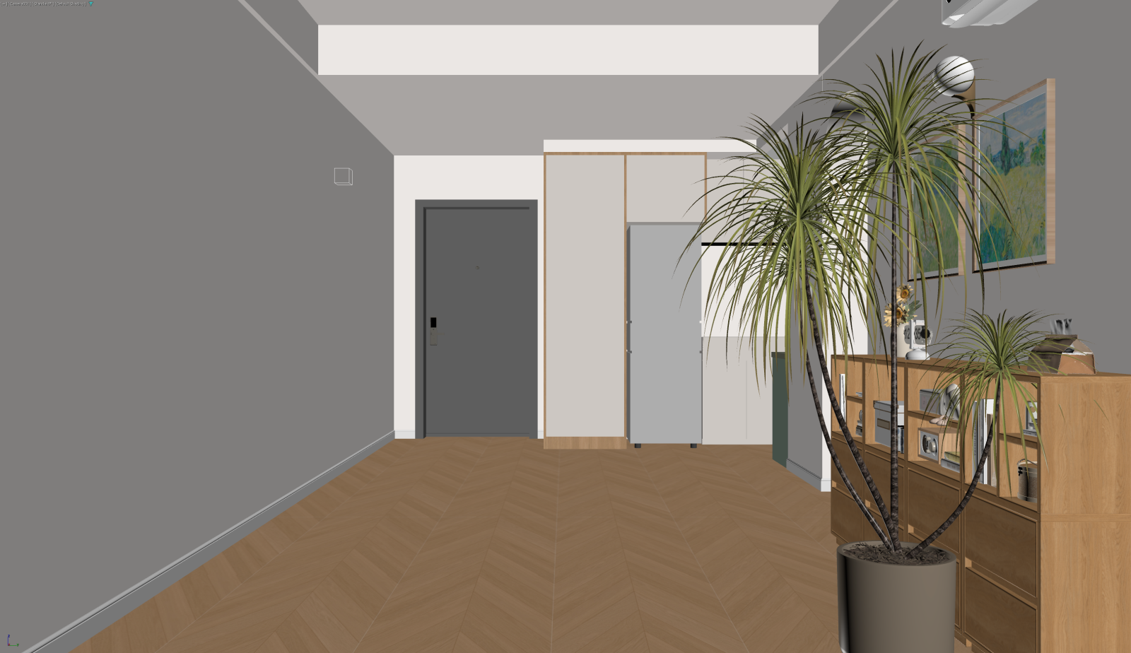 原木玄关3D模型下载【ID:1221712015】