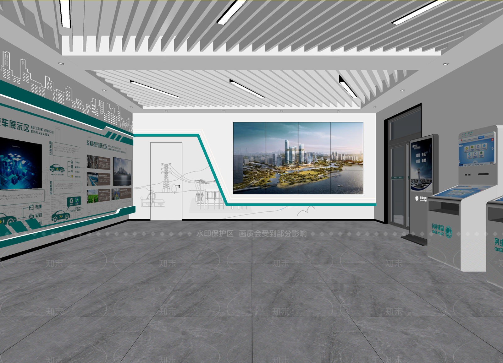 现代科技展厅3D模型下载【ID:1214561237】