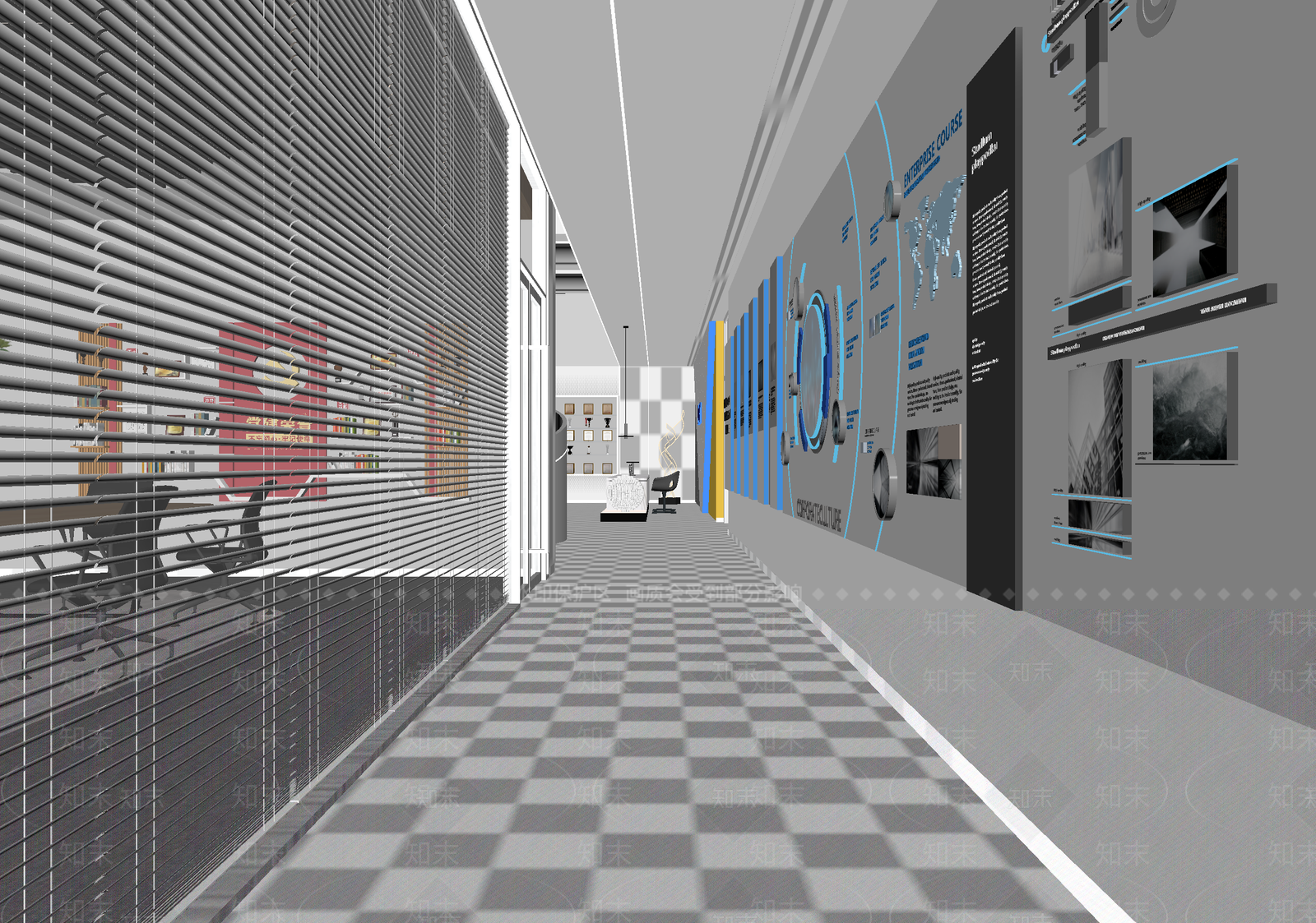 现代走廊3D模型下载【ID:1214765348】