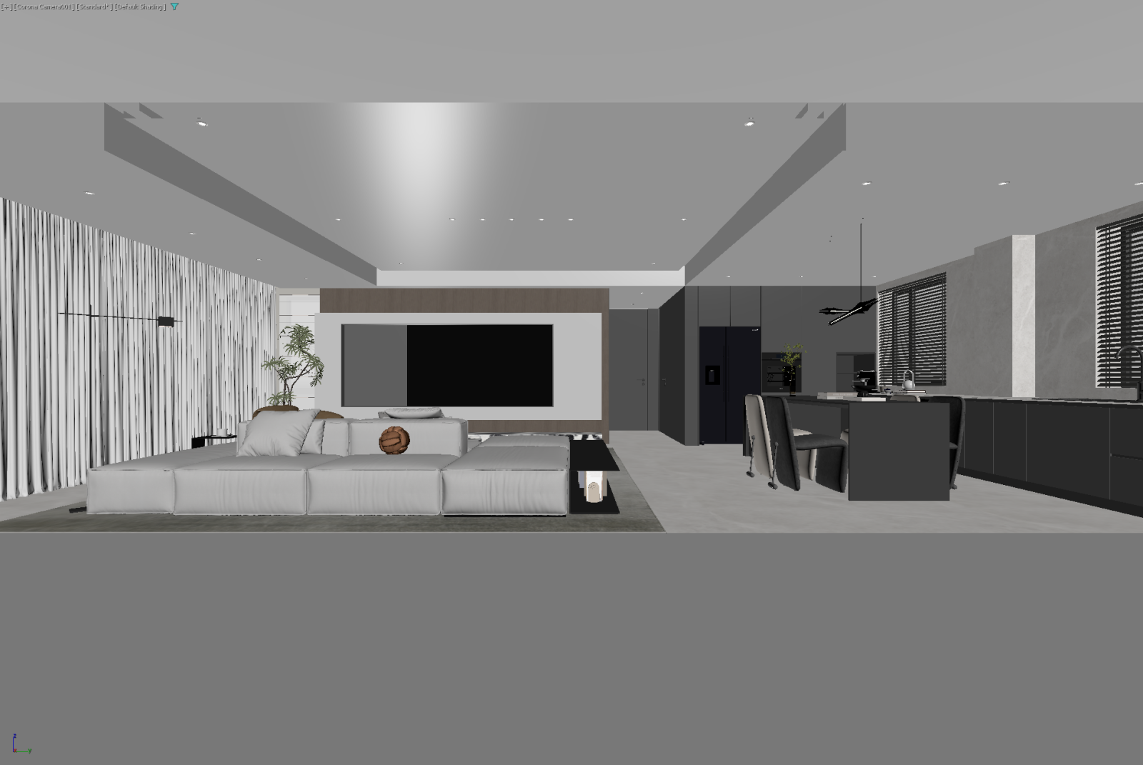 现代客餐厅3D模型下载【ID:1221518232】