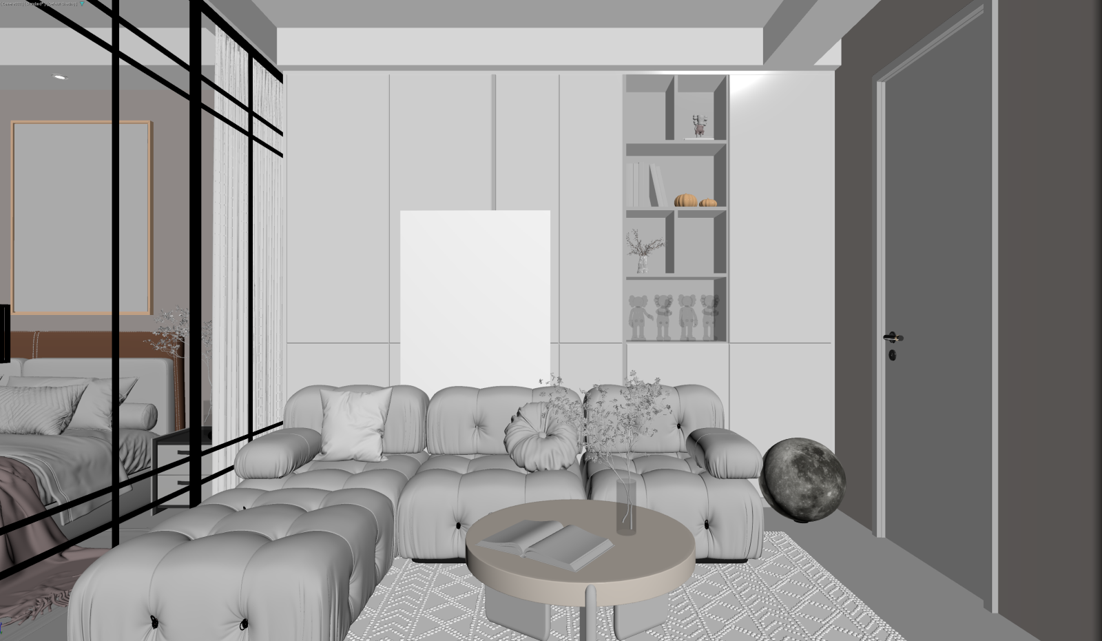现代家居客厅3D模型下载【ID:1222188171】