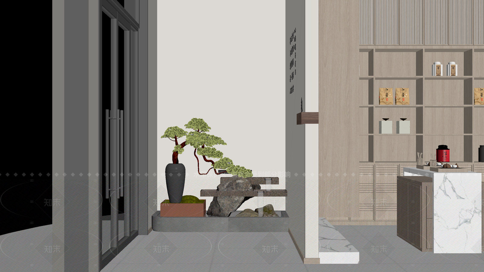 新中式茶馆3D模型下载【ID:1214638510】