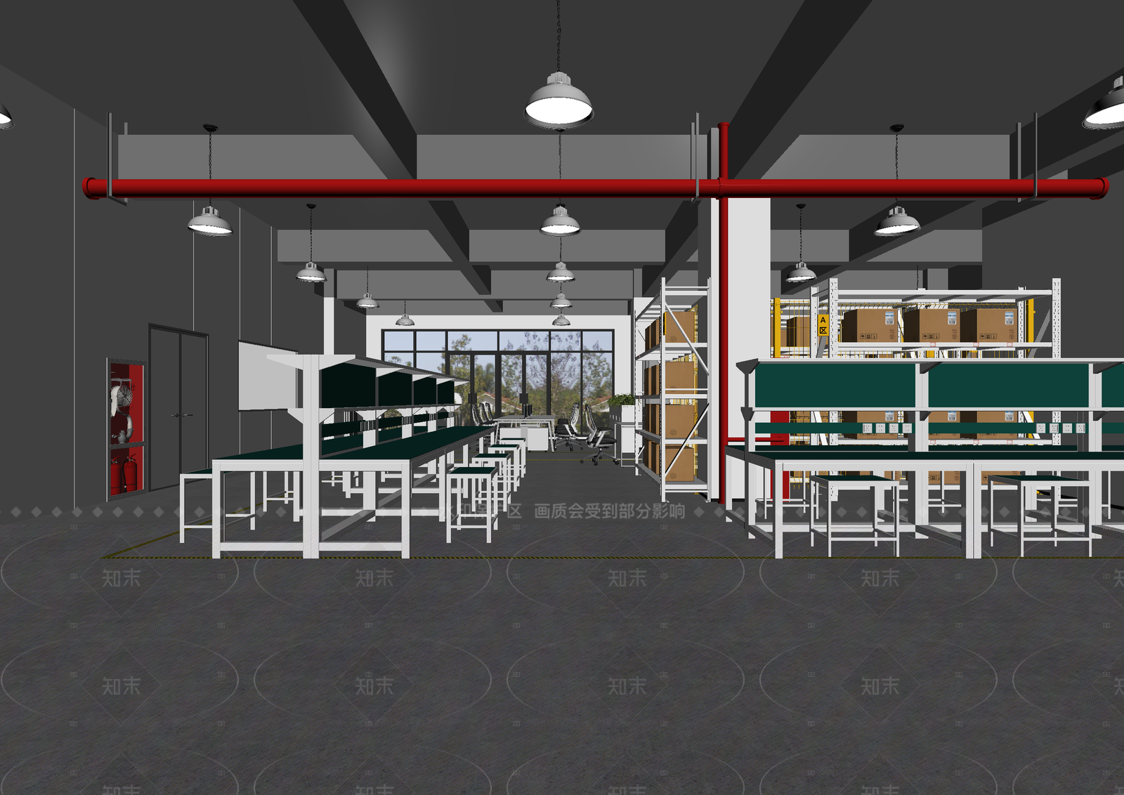 现代车间3D模型下载【ID:1214571459】