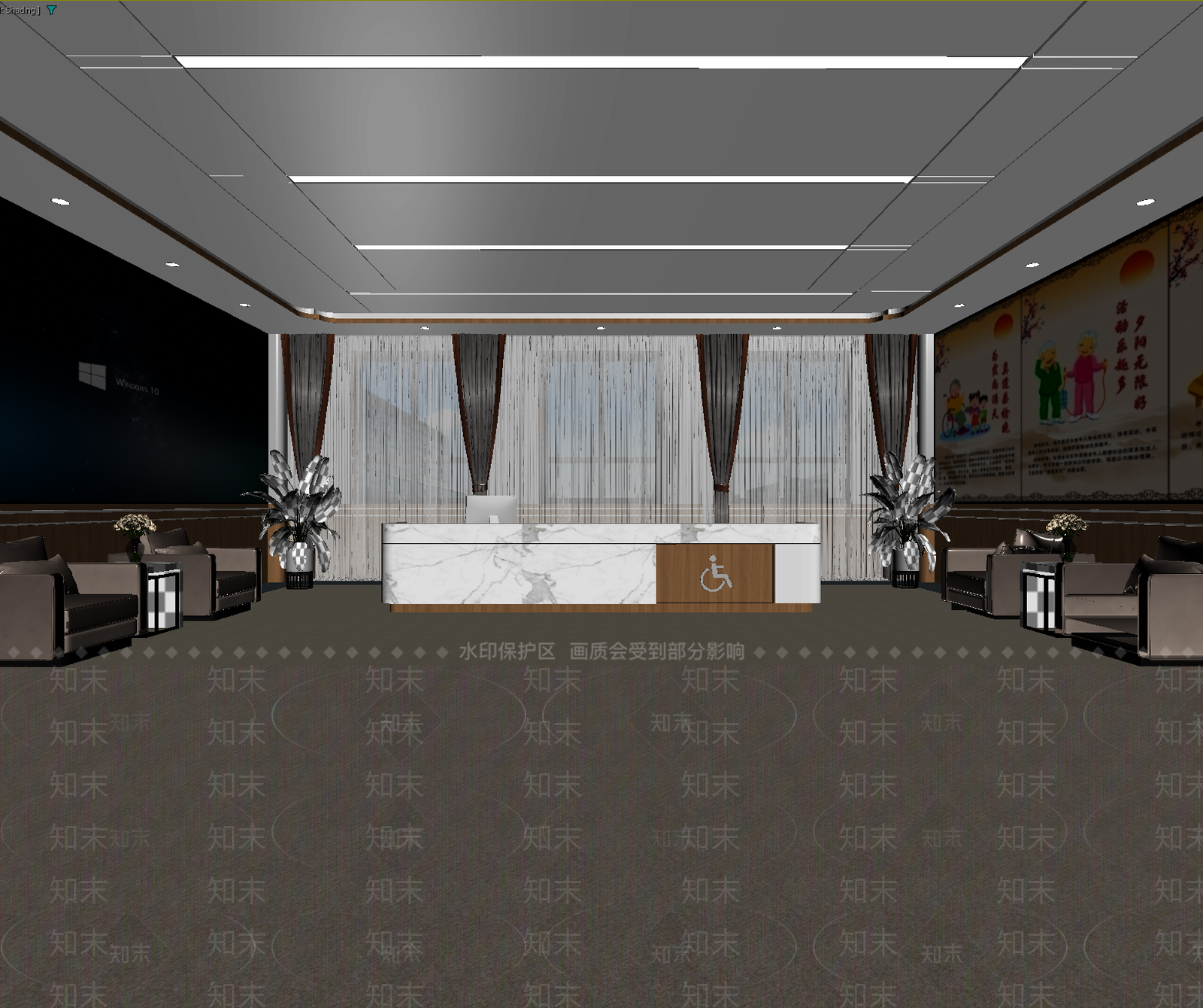 现代接待室3D模型下载【ID:1213934442】
