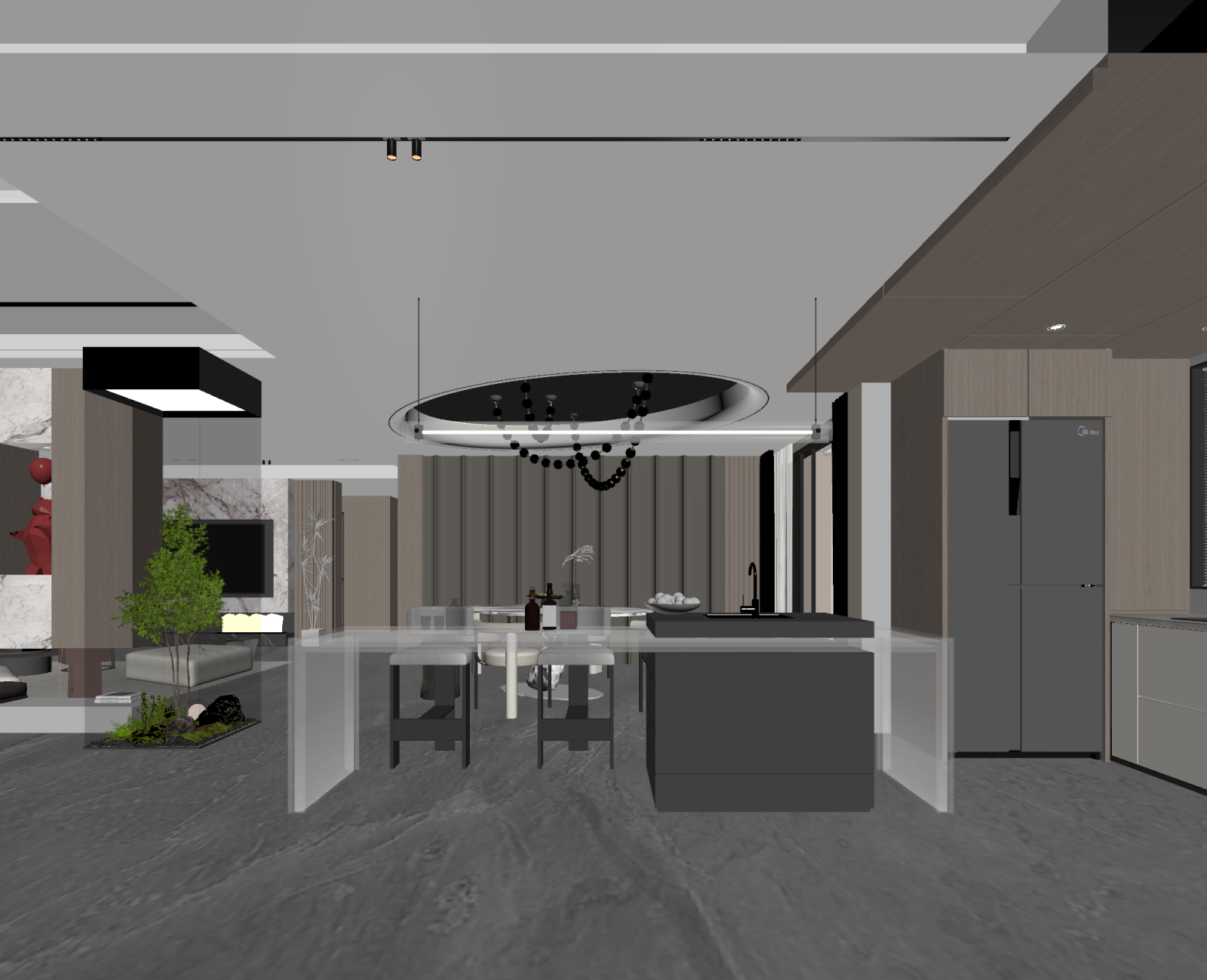 现代客餐厅3D模型下载【ID:1221517162】