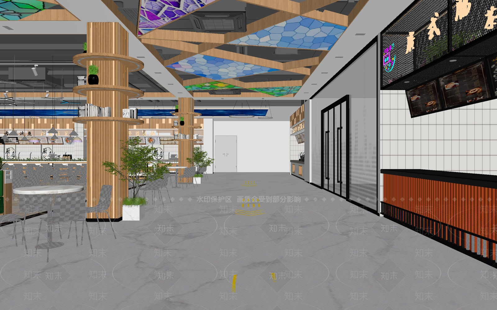 现代其他餐饮空间3D模型下载【ID:1214425702】