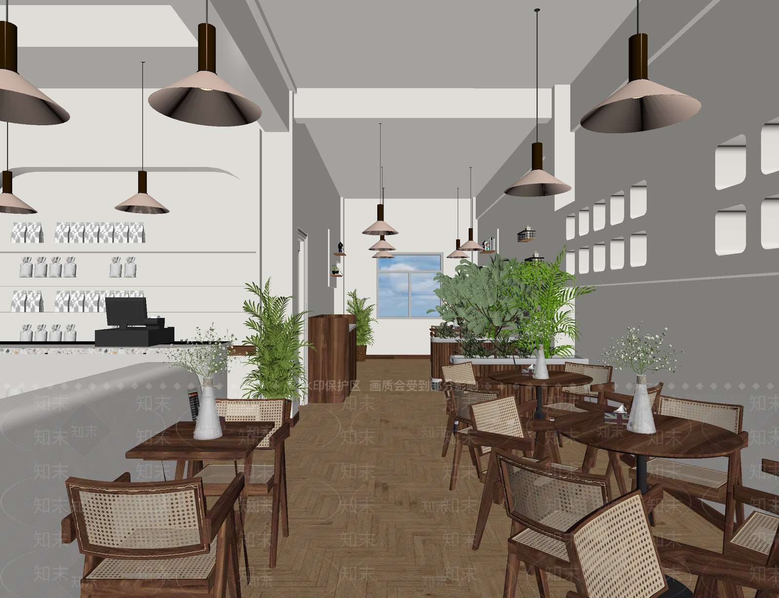 现代咖啡厅3D模型下载【ID:1214429366】