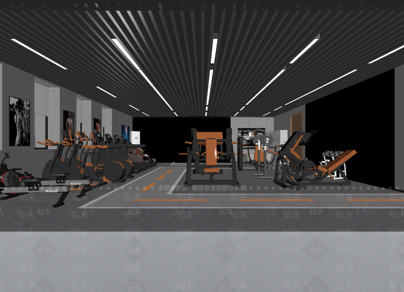 健身房3D模型下载【ID:1214087570】