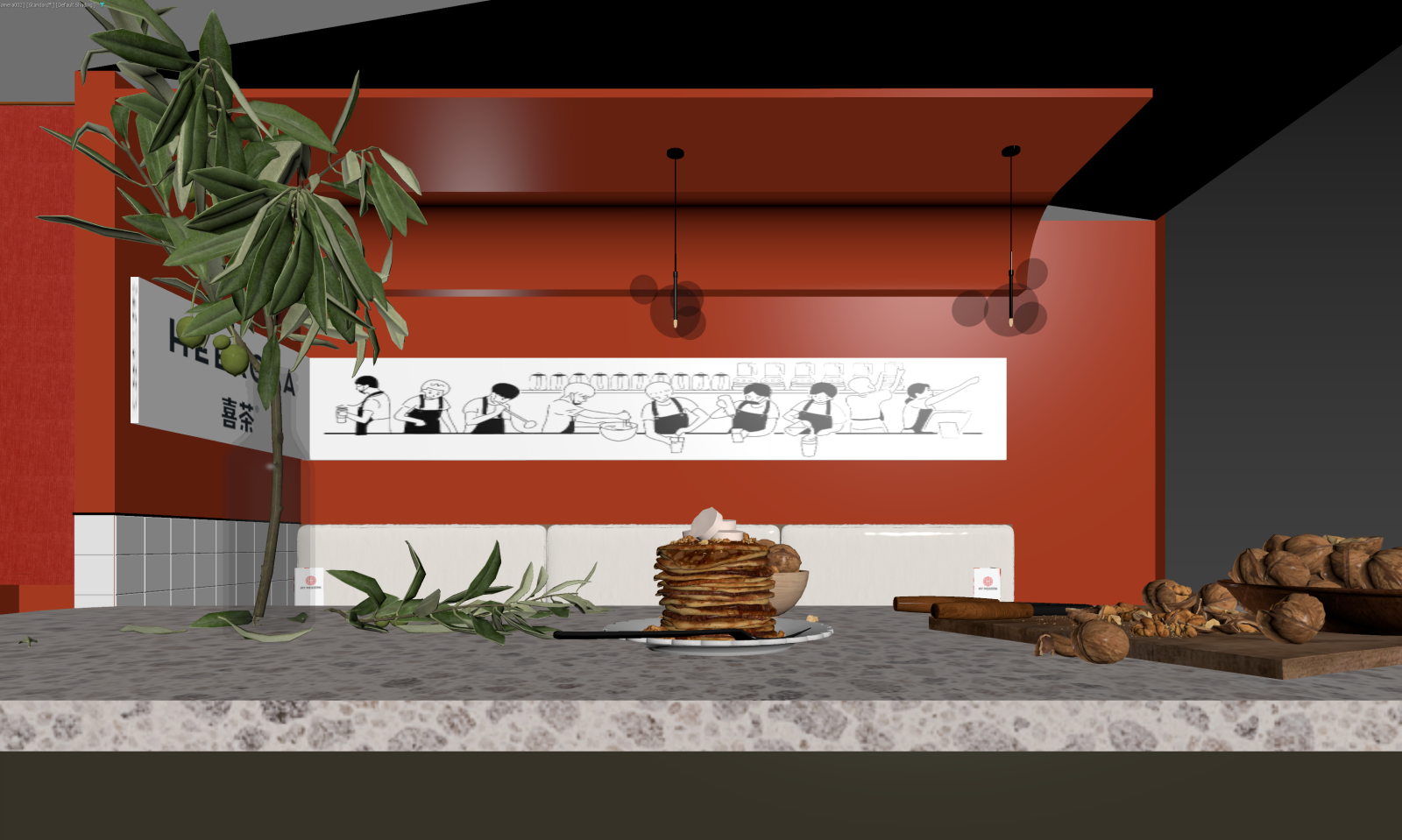 现代奶茶店3D模型下载【ID:1222028042】