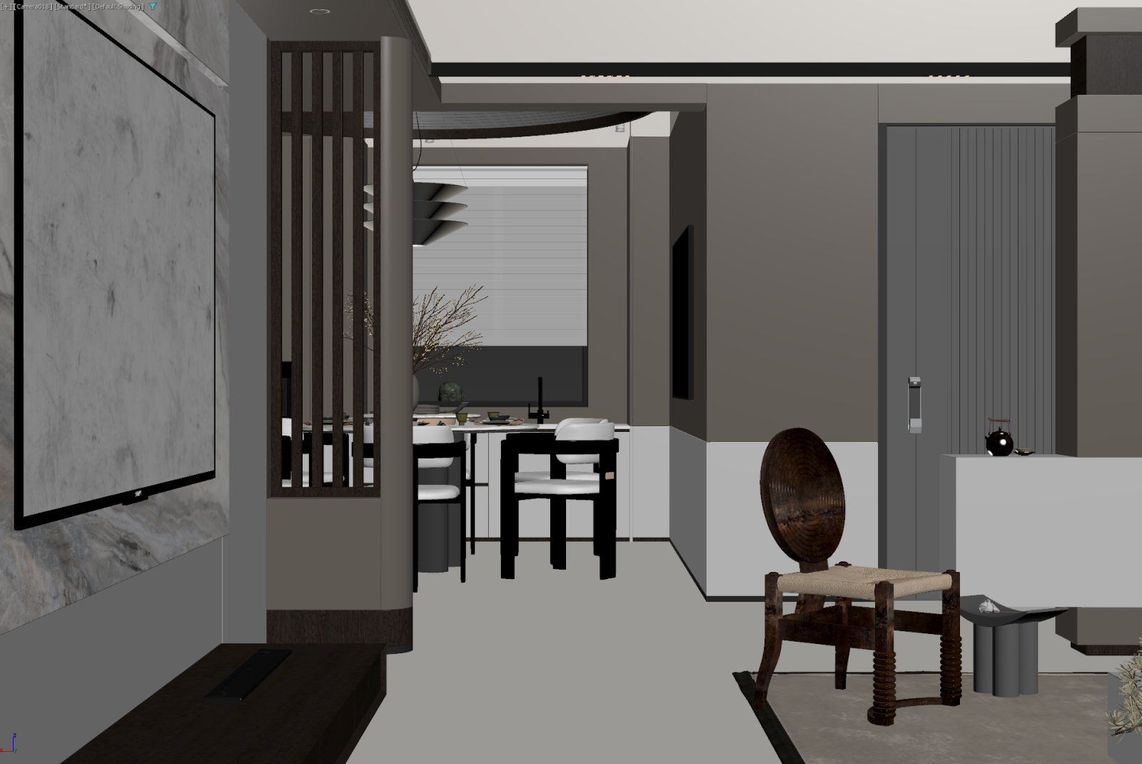 中式客餐厅3D模型下载【ID:1221767070】