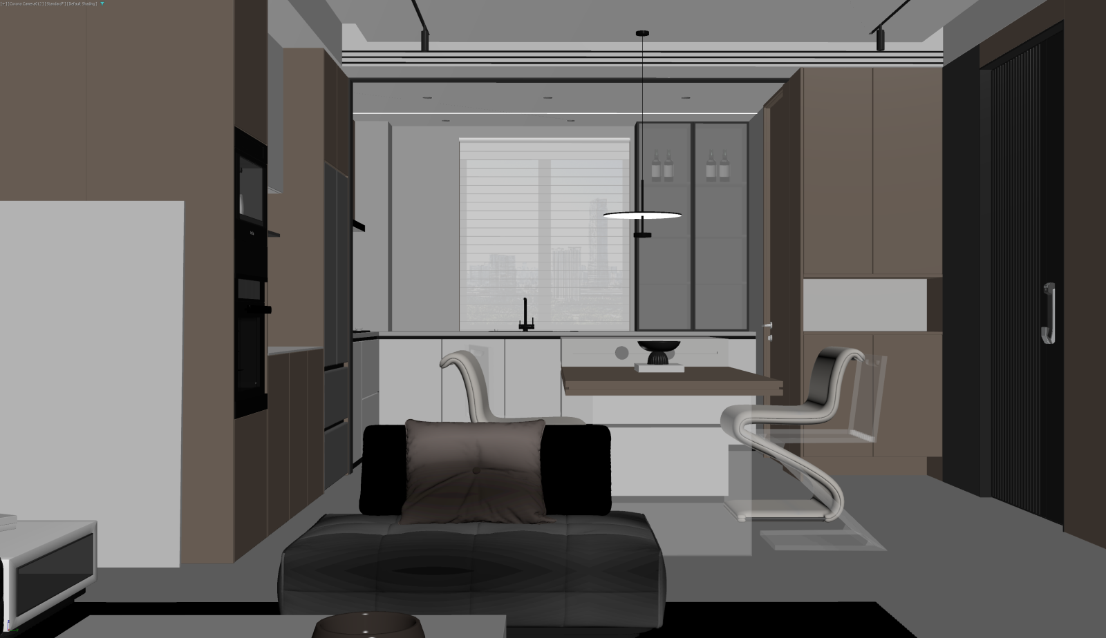 现代客餐厅3D模型下载【ID:1221802755】