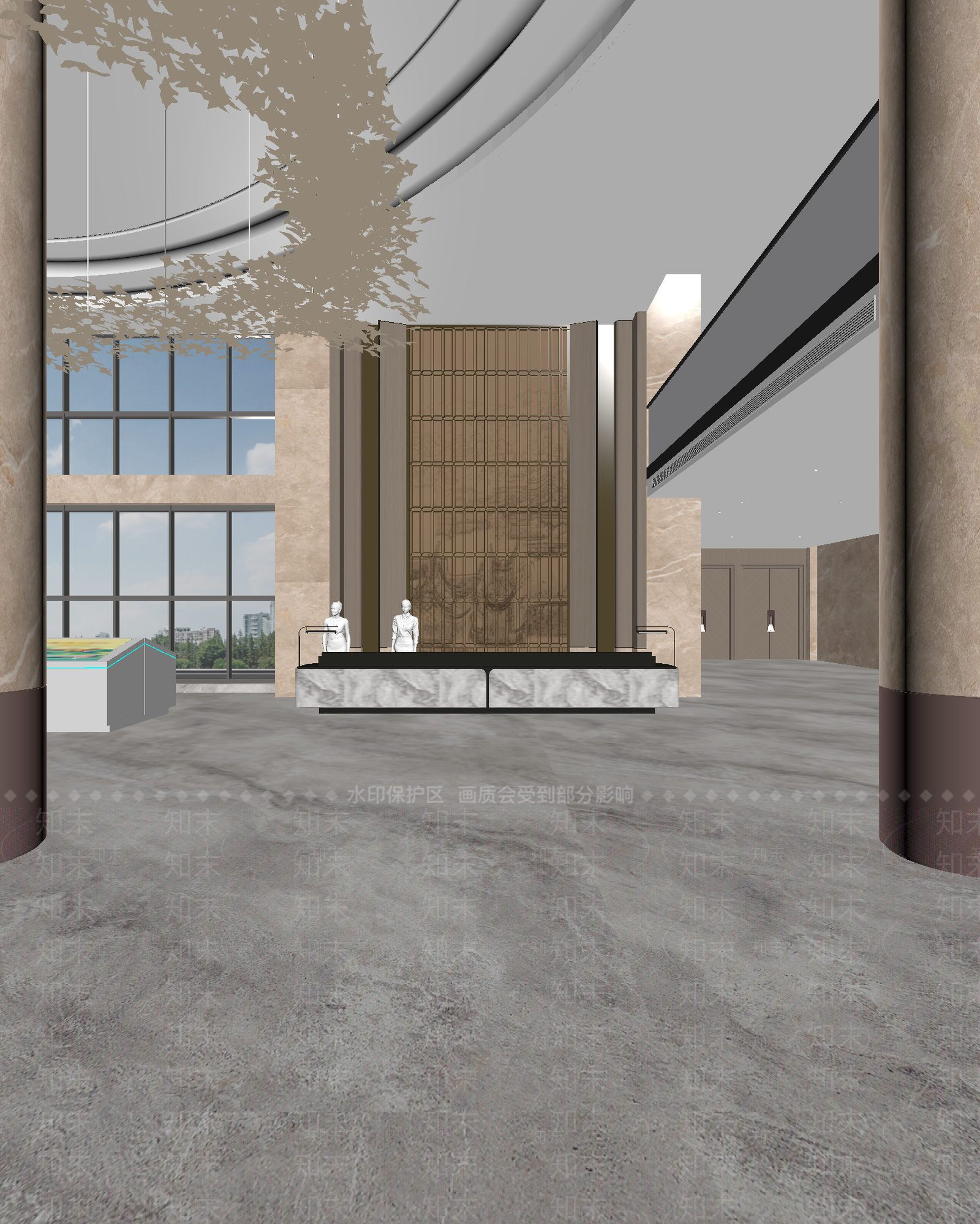 现代售楼处3D模型下载【ID:1214556464】