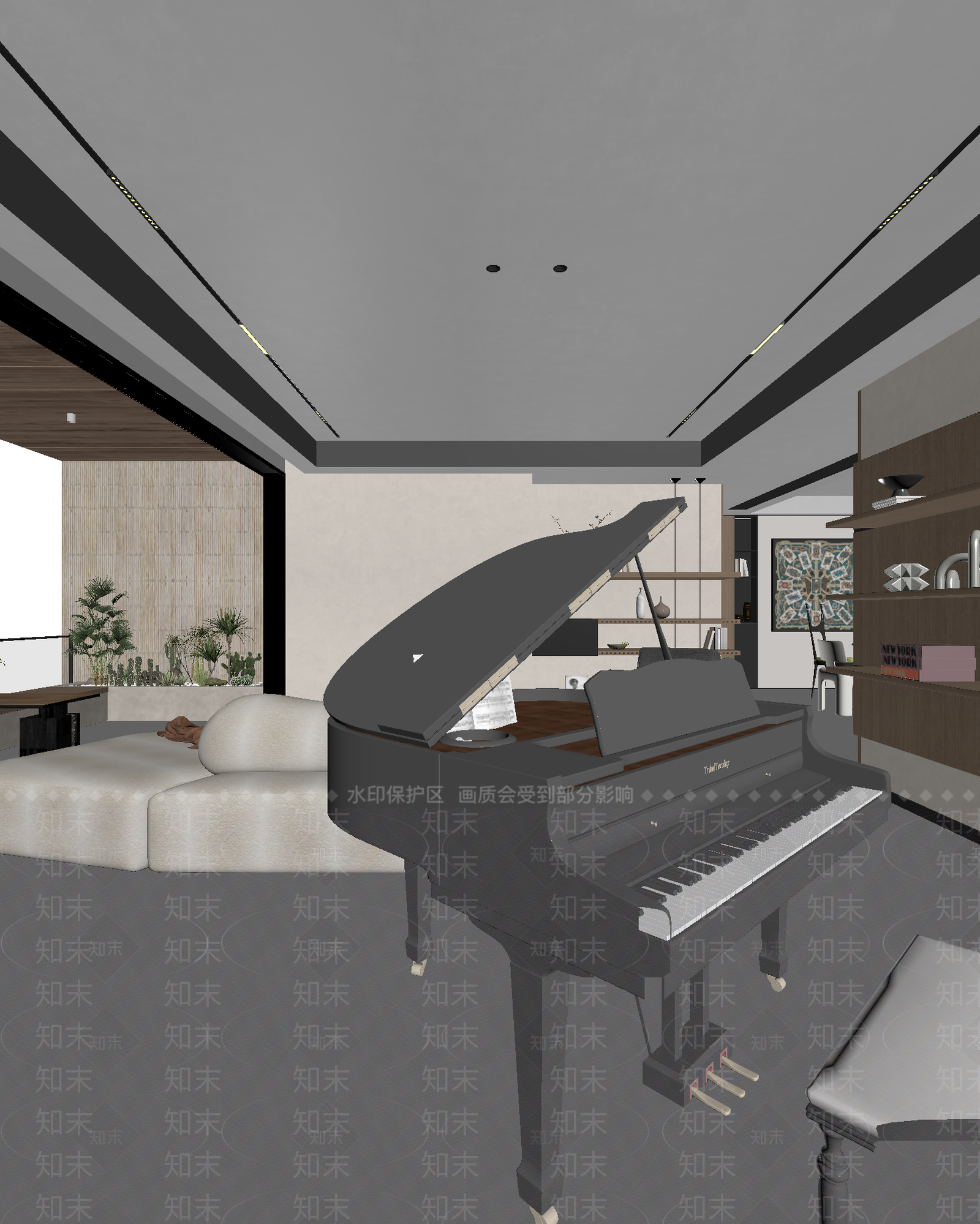 现代影音室3D模型下载【ID:1214003073】