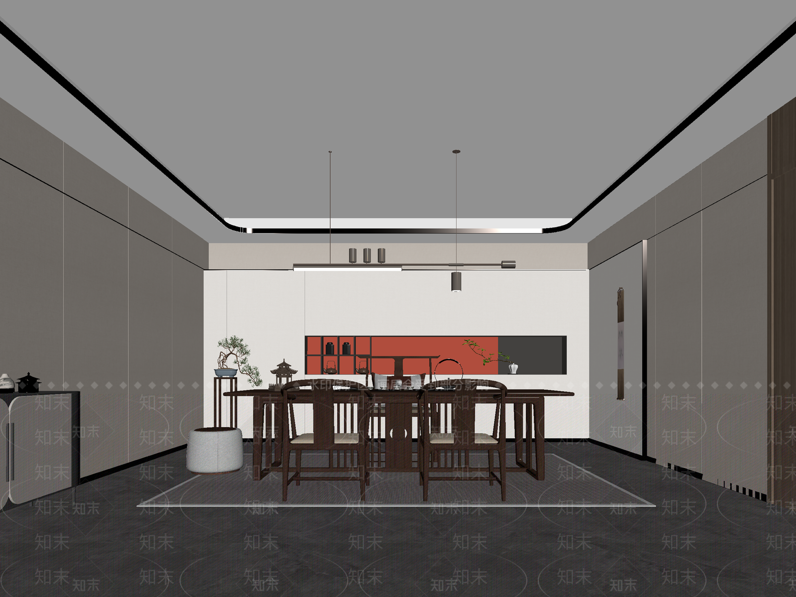 新中式茶馆3D模型下载【ID:1214374117】