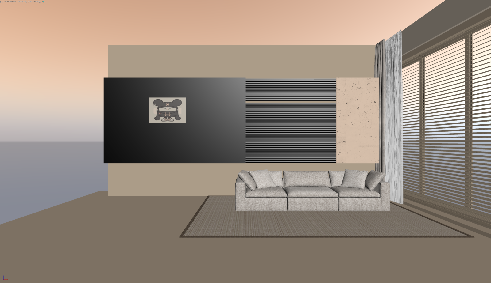 现代家居客厅3D模型下载【ID:1221473034】