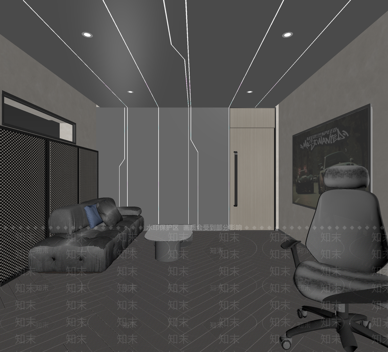 现代影音室3D模型下载【ID:1214273060】