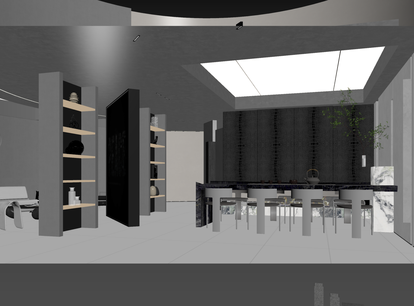 现代茶水间3D模型下载【ID:1221462121】
