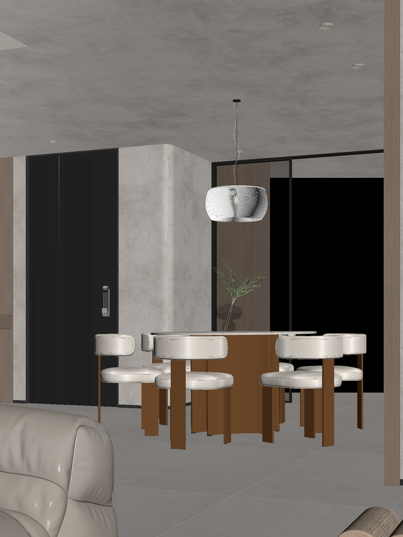 奶油家居餐厅3D模型下载【ID:1221751162】