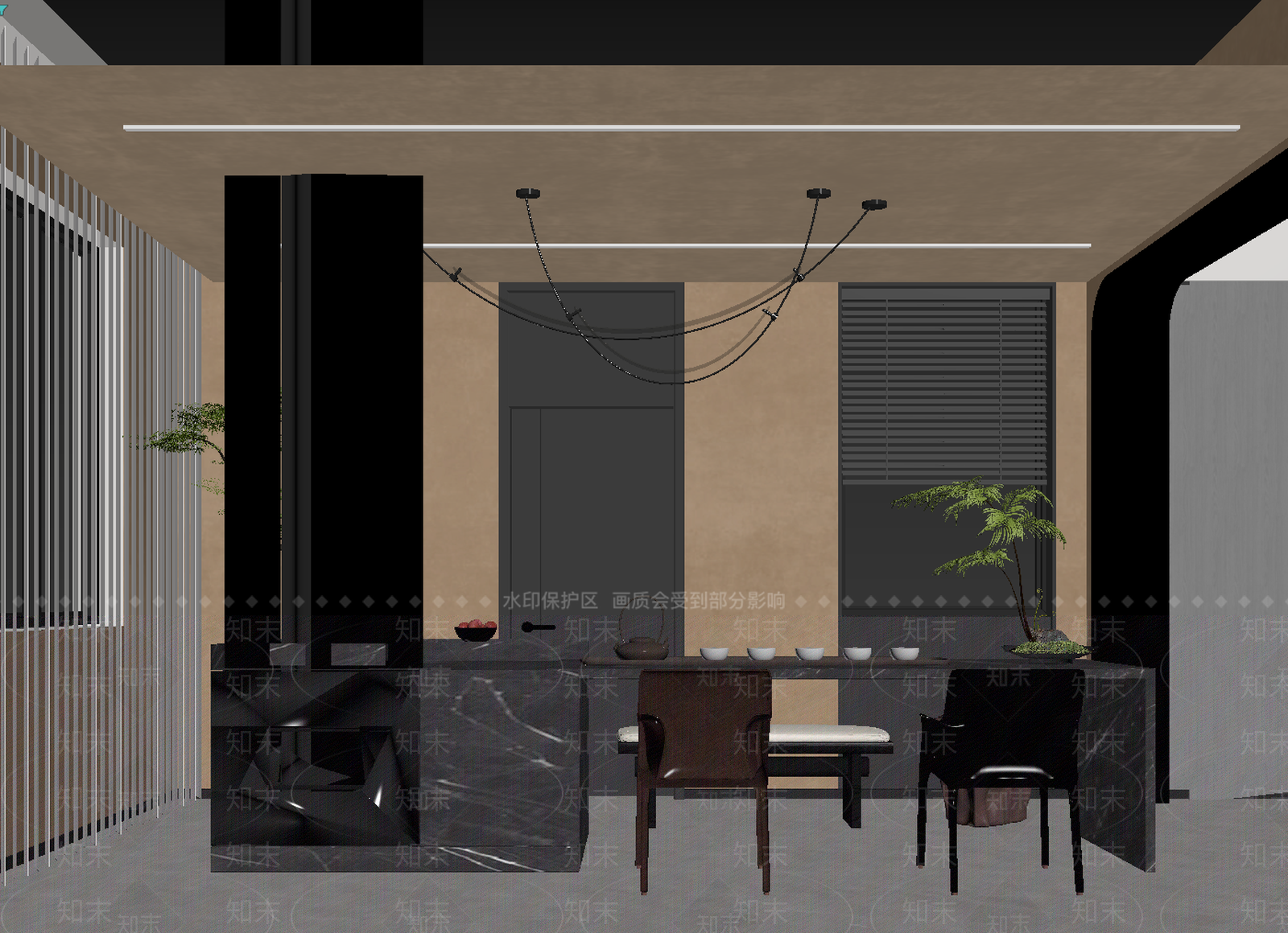 现代茶馆3D模型下载【ID:1213961185】